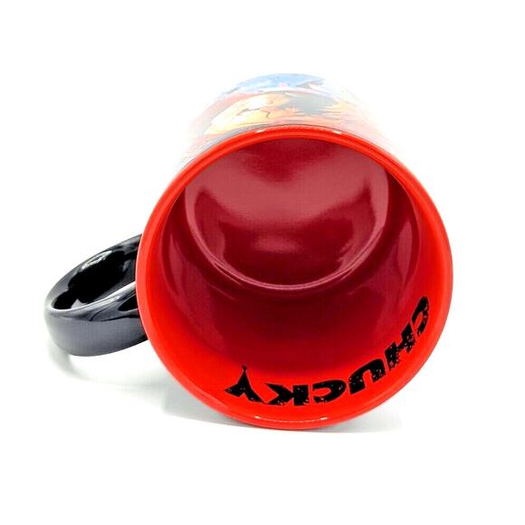 Chucky Child's Play "Friends Til The End" Black/Red 20OZ Mug, Horror Scary Movie - Picture 4 of 7